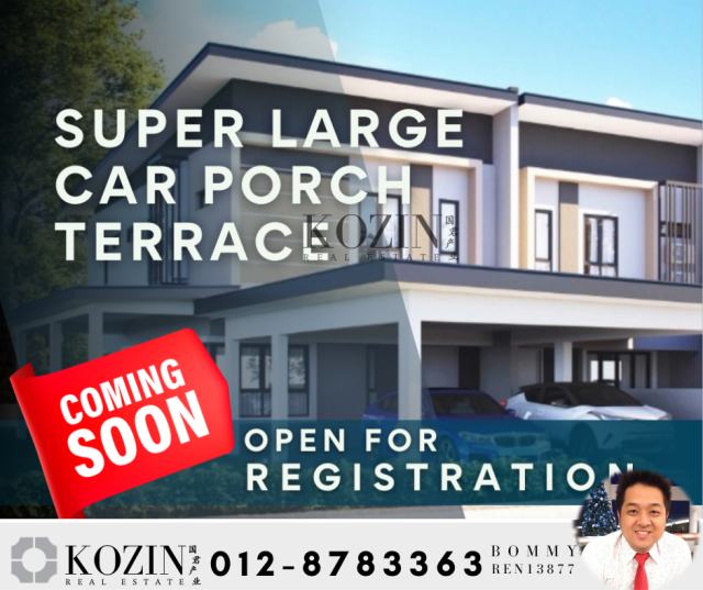 Super Large Car porch Terrace House @ Tabuan TT3